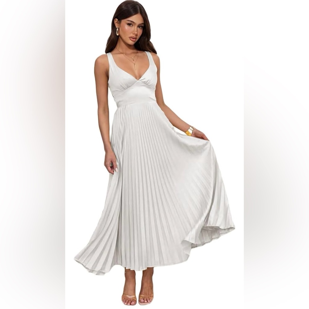 Amazon White Maxi Dress - Size 12